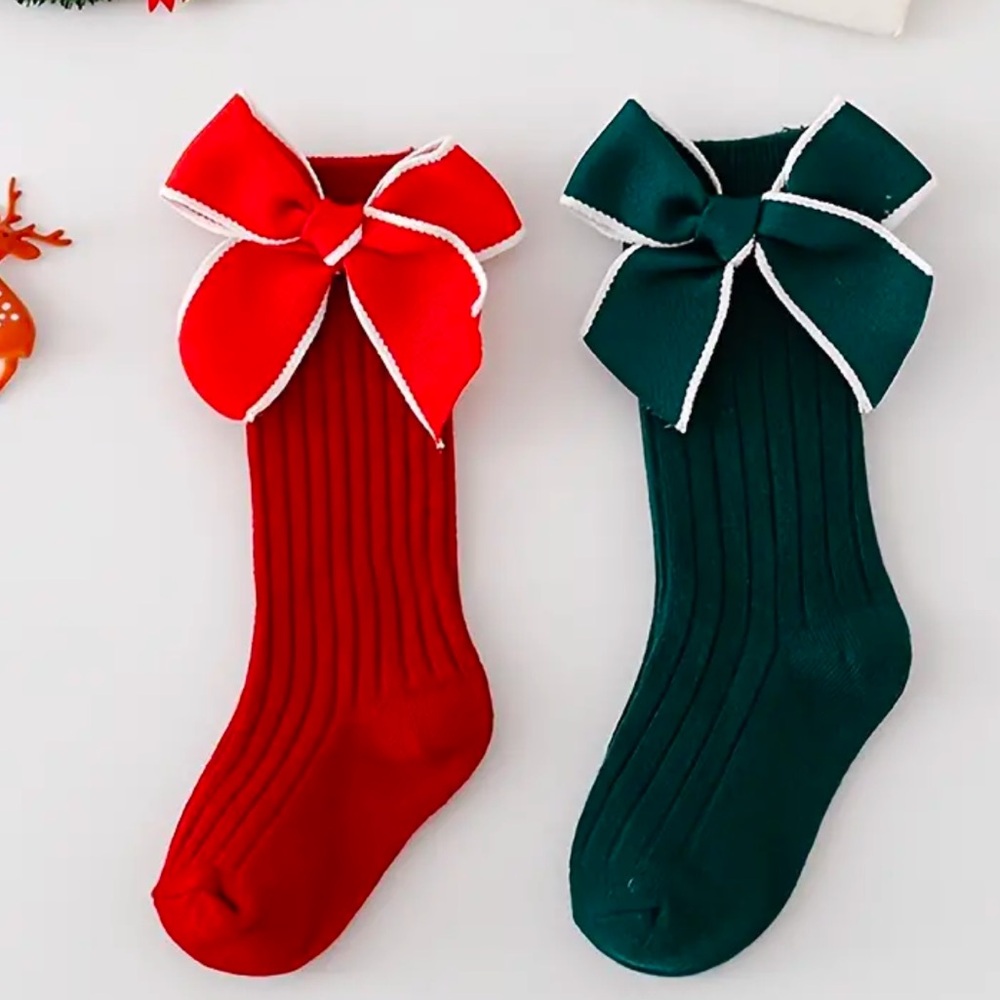 Girls Holiday Socks -  2 pairs!
